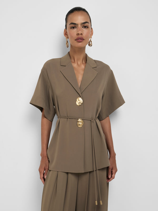 Size8 SHEIKE Grace Shirt Olive 1008660 Close Up Image