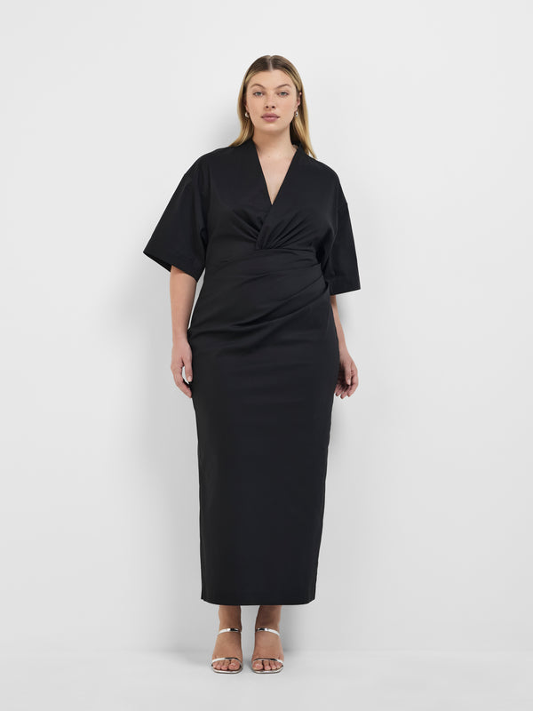Size16 SHEIKE Tara Shirt Dress Black 1008681 Front Image