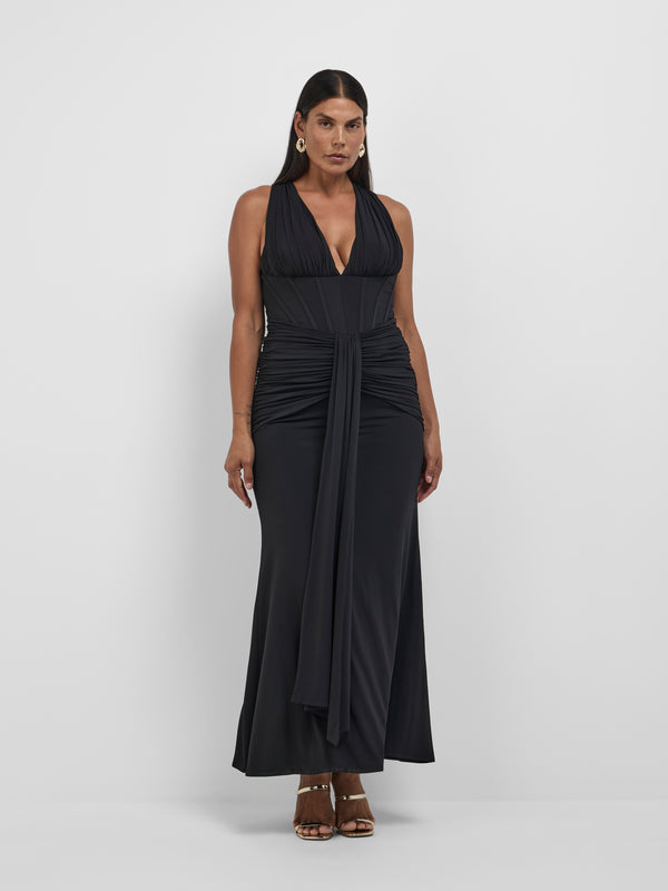 Size12 SHEIKE Lulu Gown Black 1008683 Front Image