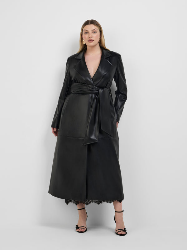 DAKOTA COAT, front view on size 16 model