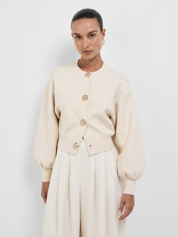 Size8 SHEIKE Gordon Knit Cardigan Ivory 1008713 Close Up Image