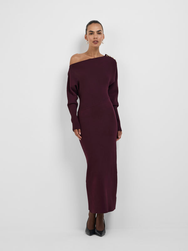 BILLIE KNIT DRESS, front view on size 8 model
