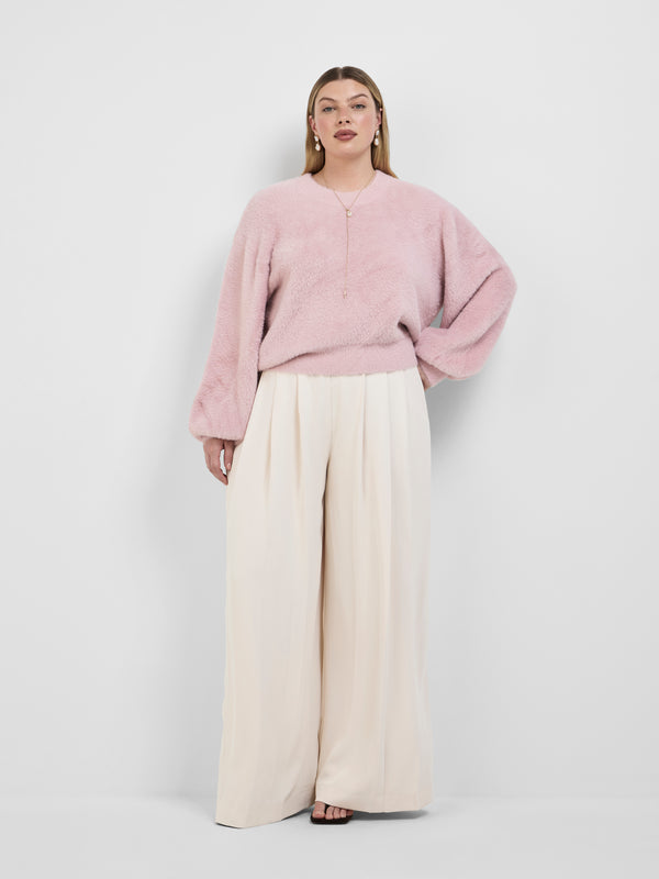 AVALON KNIT JUMPER, front view on size 16 model