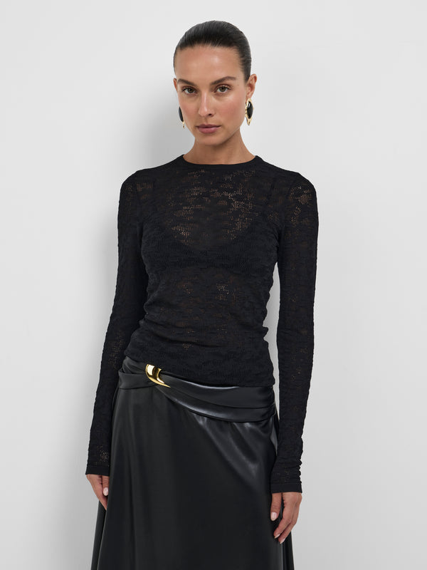 Size8 SHEIKE Ellie Knit Top Black 1008725 Close Up Image