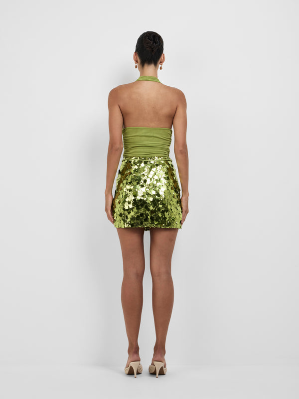 RANA HALTER TOP, back view