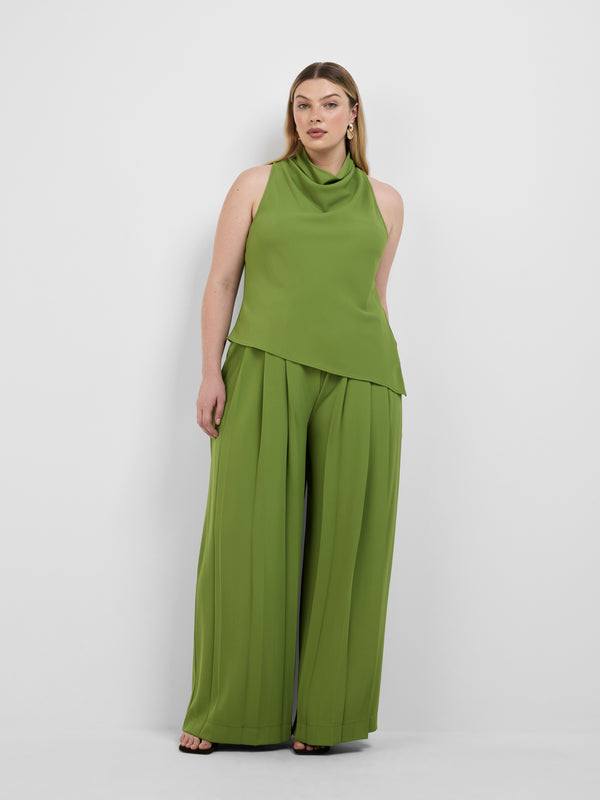 FLORA PANT, front view on size 16 model
