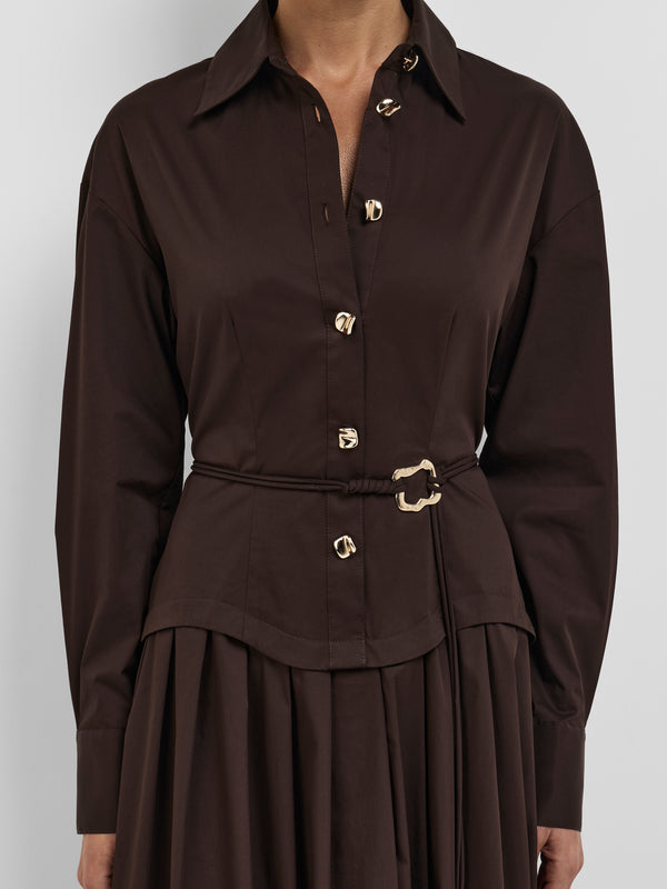 ANESKA MIDI SHIRT DRESS, close-up detail