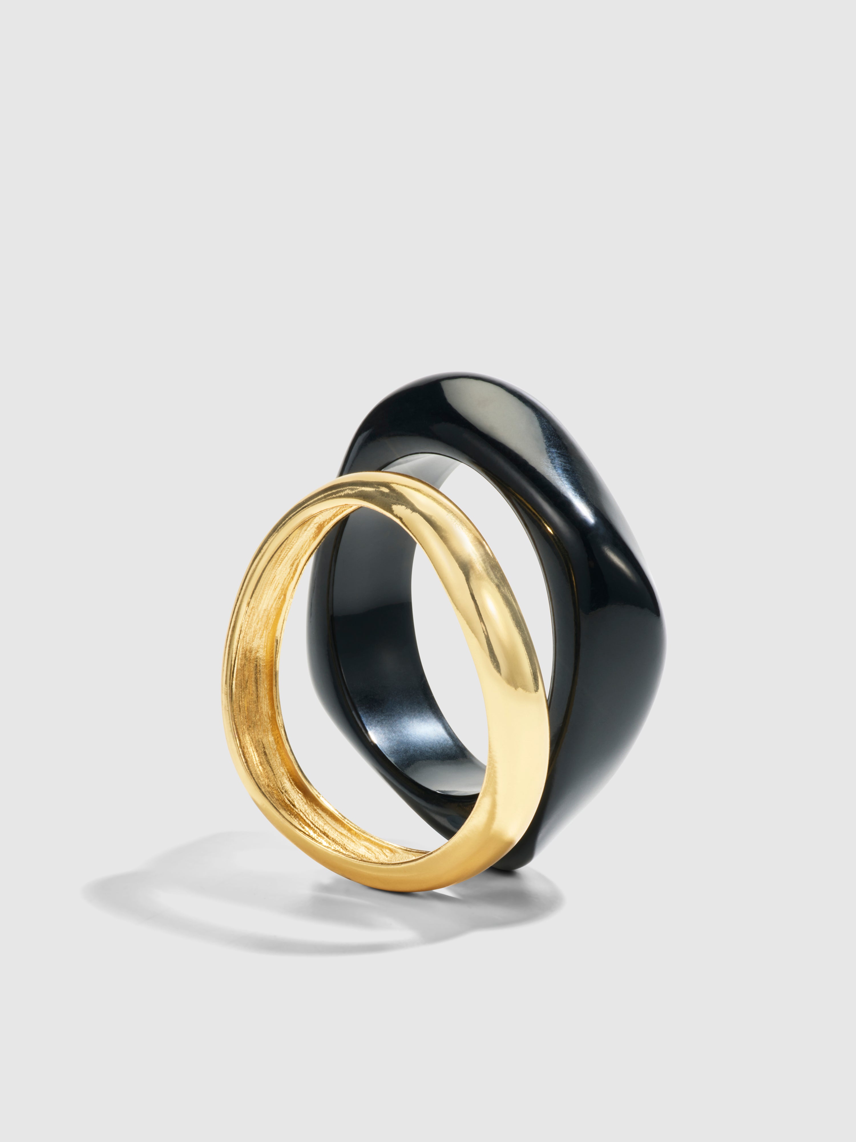【新品未使用】Chieko+ チエコプラス Lulu bangle ゴールド Lulu Bangle Set Black/Gold | Statement Bangles | SHEIKE