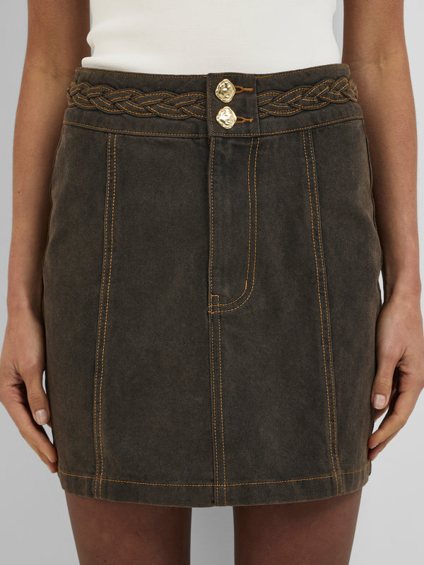 VERA DENIM SKIRT, close-up detail