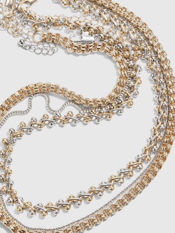 SHEIKE Nova 3 Pack Necklace Gold 1008841 Detail Ghost Image