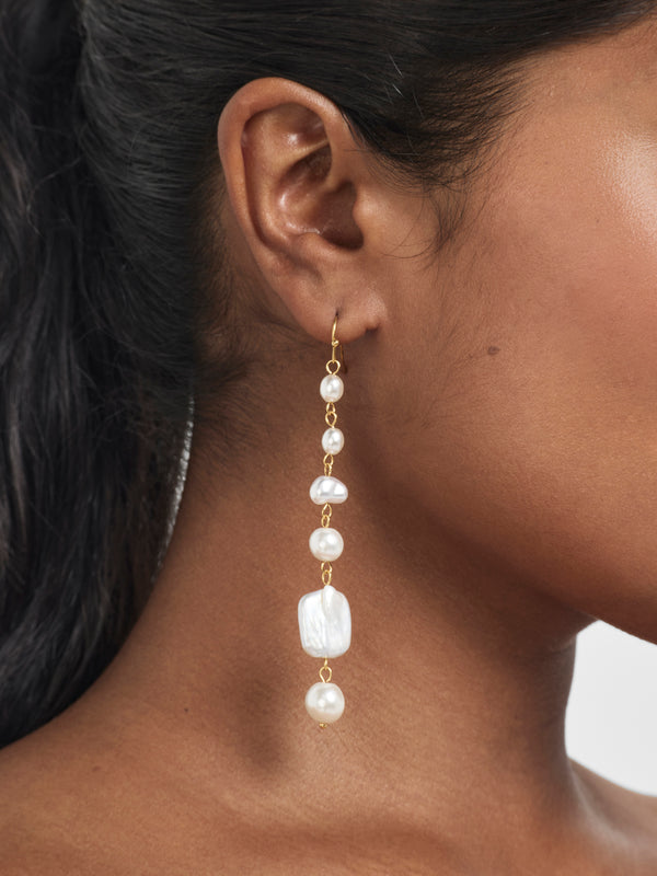 SHEIKE Imani Earrings Pearl 1008859 Model Image