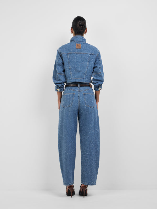 QUINN DENIM JACKET, back view