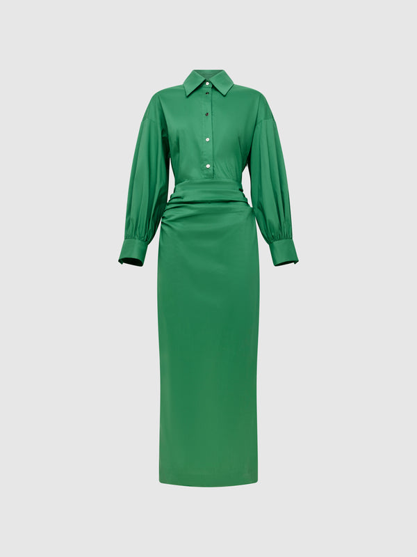 OPHELIA MIDI DRESS, flat lay