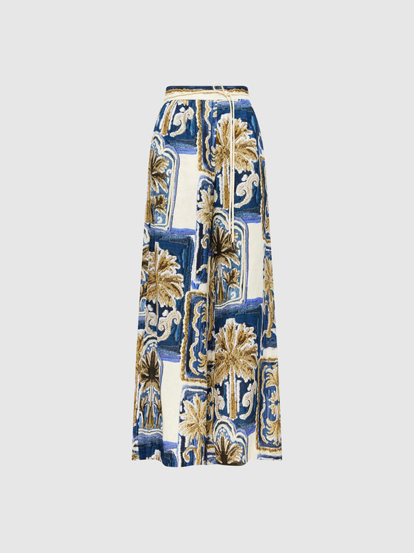 PATCHWORK PALM PANT, flat lay