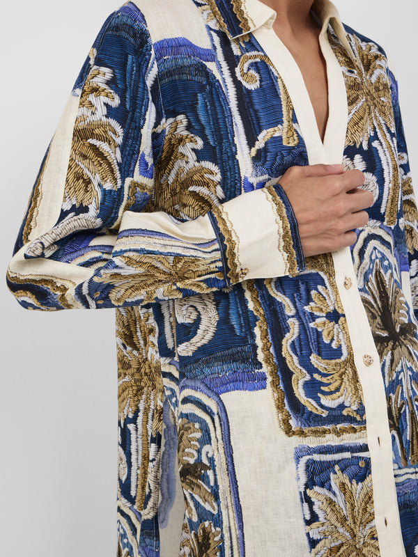 PATCHWORK PALM SHIRT, close-up detail