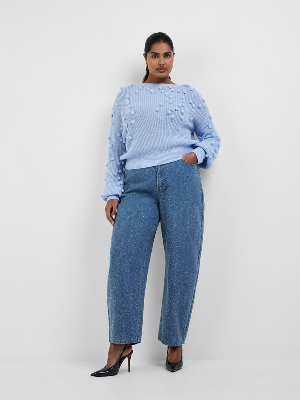 DELANY KNIT, front view on size 16 model