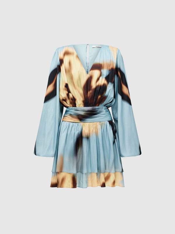 SKYLAR BLOOM MINI DRESS, flat lay