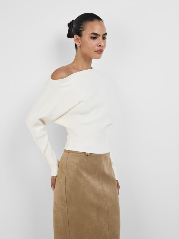BILLIE KNIT JUMPER, close-up detail on size 8 model