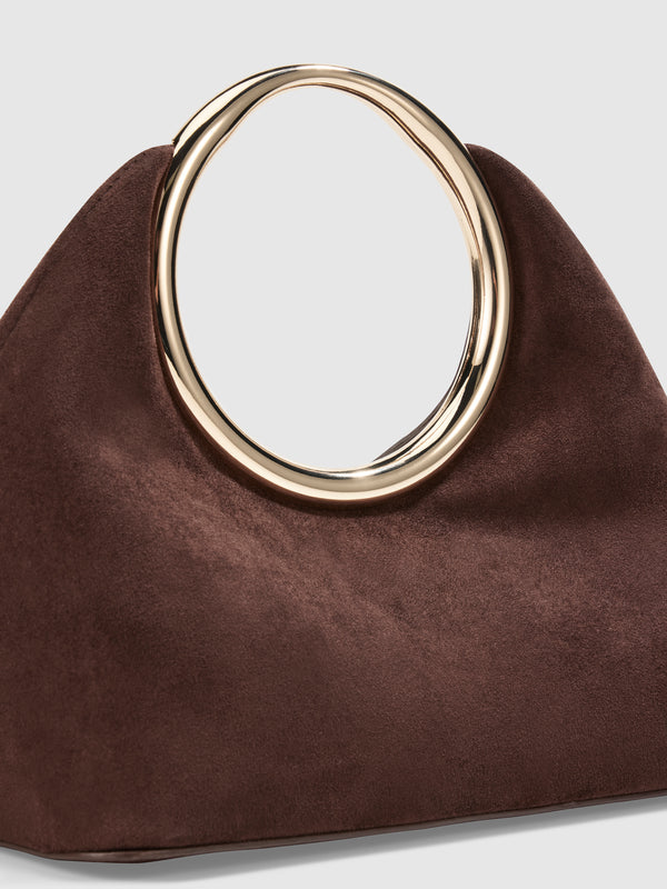 ELLE HANDLE BAG SUEDE, close-up detail