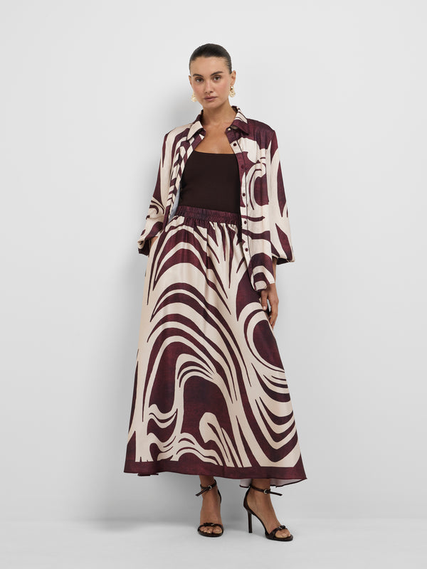 INES MAXI SKIRT, front view