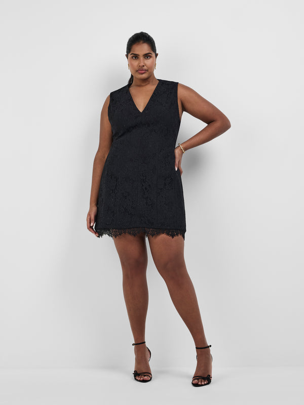 HARLOW MINI DRESS, front view on size 16 model
