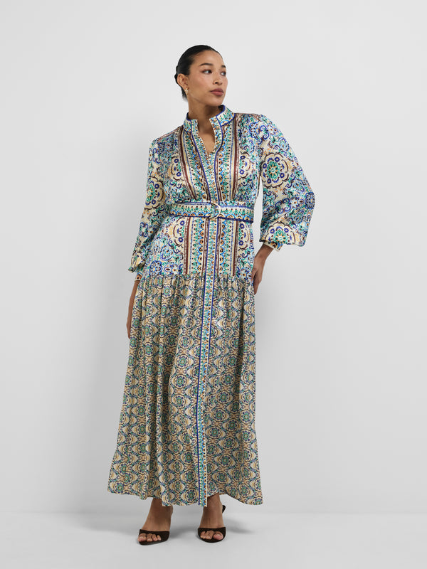 MYRA MAXI DRESS, front view on size 12 model