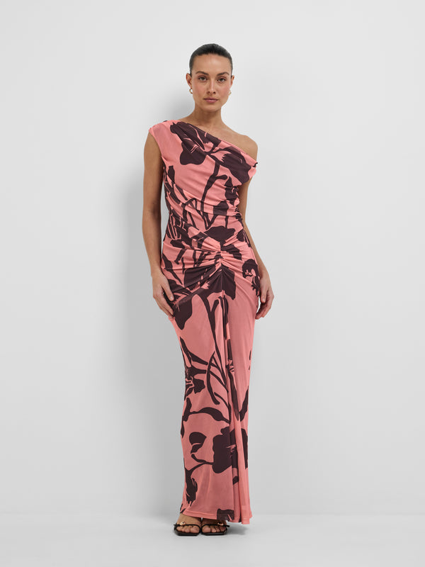 NOUR MAXI DRESS, front view on size 8 model