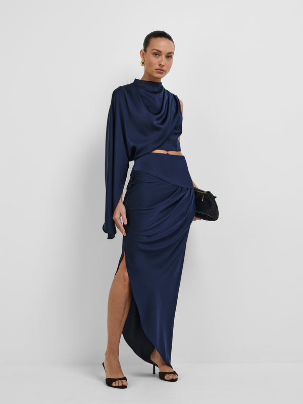 SIHAM MIDI SKIRT, front view