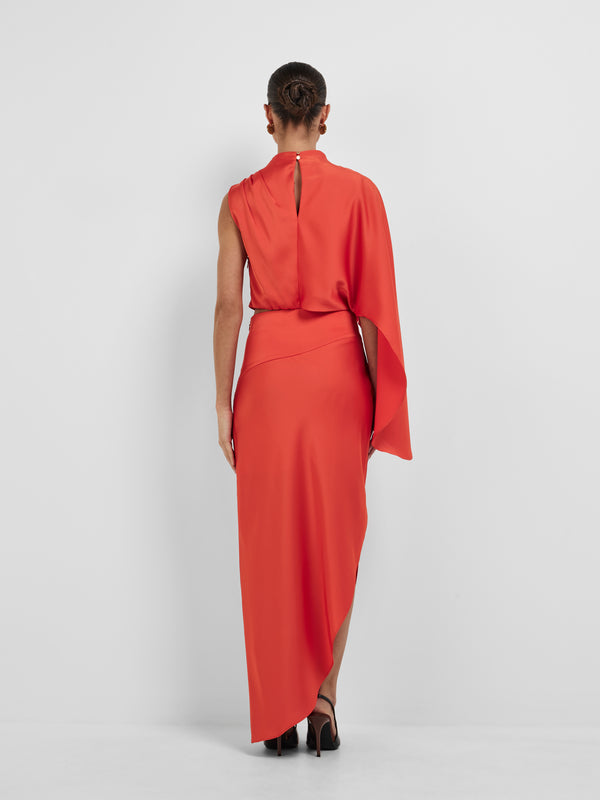 SIHAM MIDI SKIRT, back view