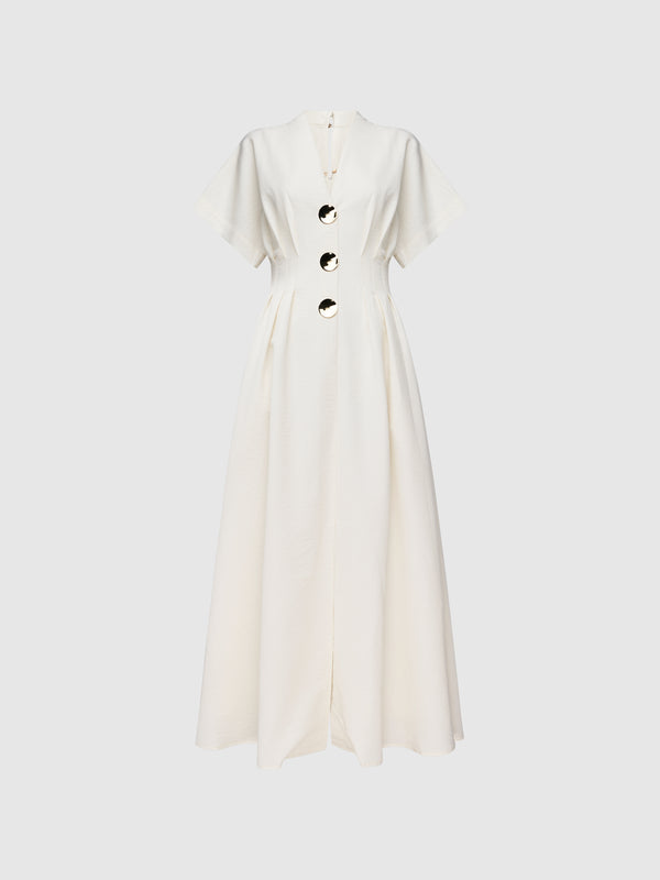 ARIANA MIDI DRESS, flat lay
