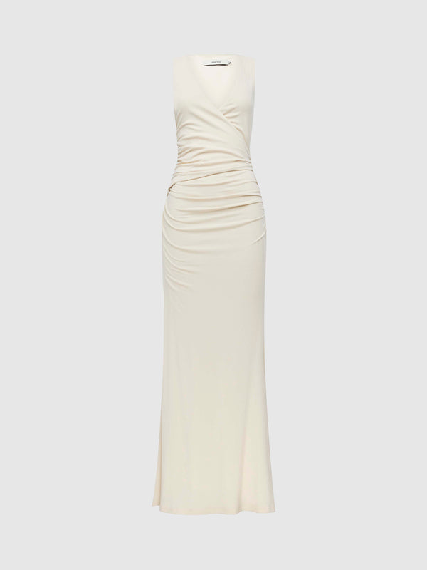 LUNA MIDI DRESS, flat lay