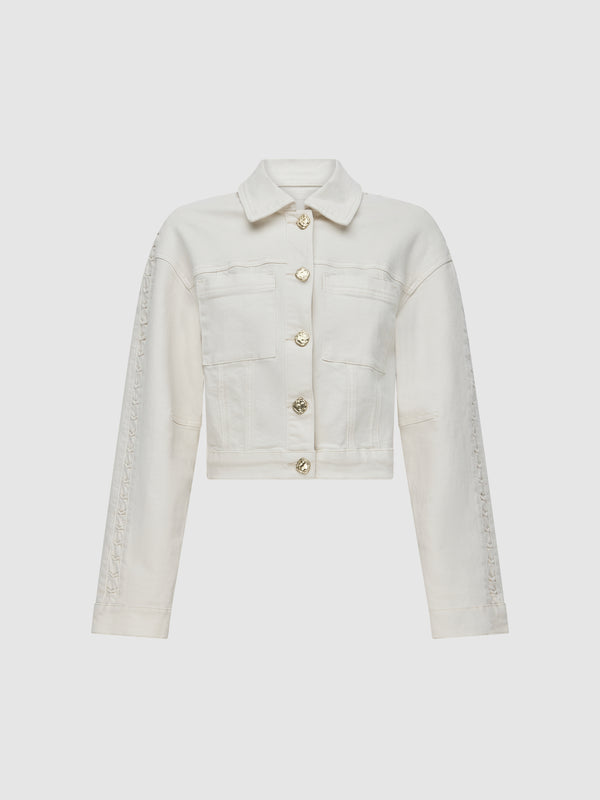 AVERY DENIM JACKET, flat lay