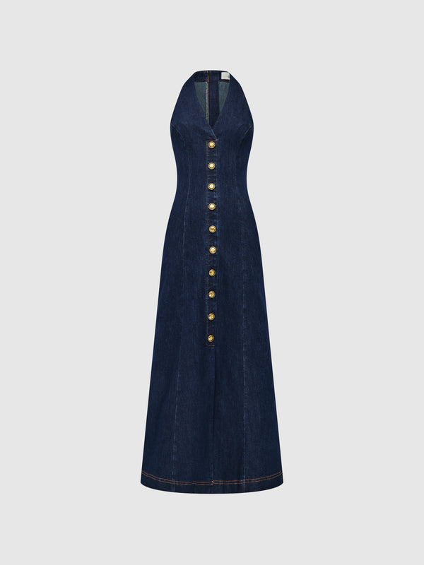 AURORA MIDI DRESS, flat lay