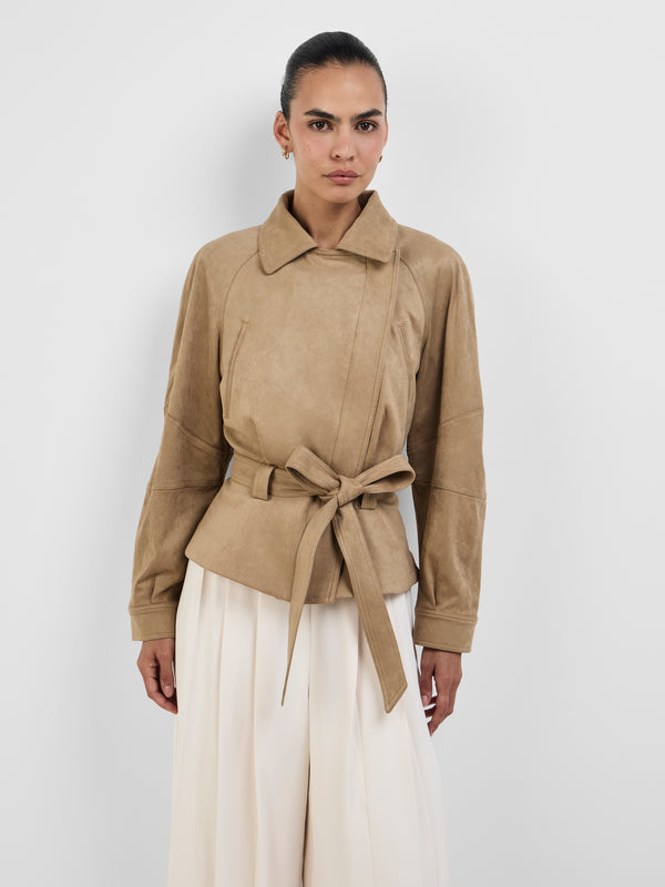 TIANA JACKET, close-up detail on size 8 model