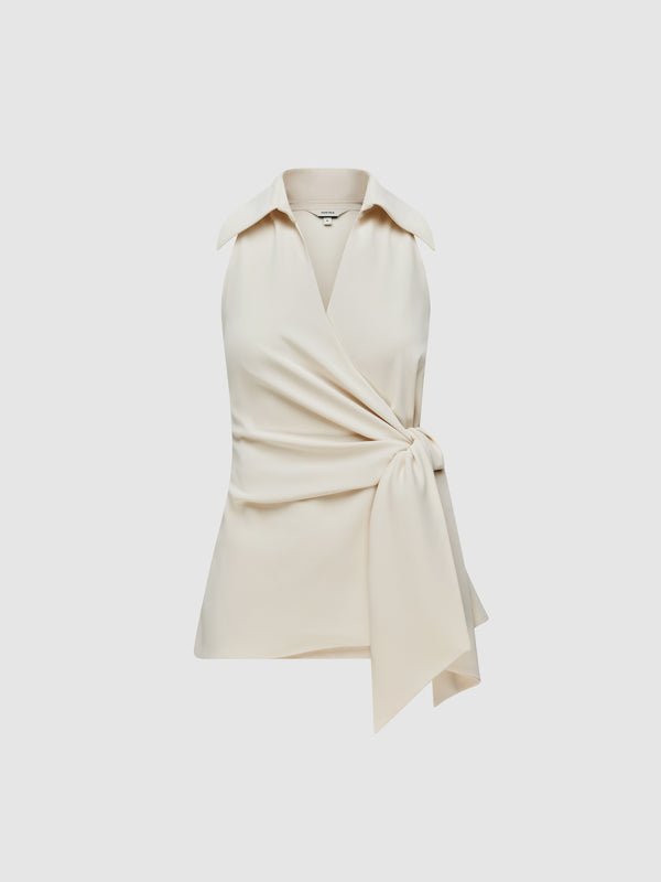 ADELE WRAP TOP, flat lay