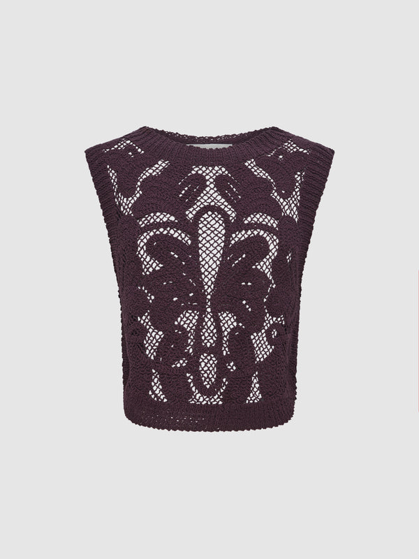 BELLA CROCHET TOP, flat lay