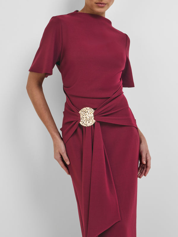 AMBER MIDI DRESS, close-up detail