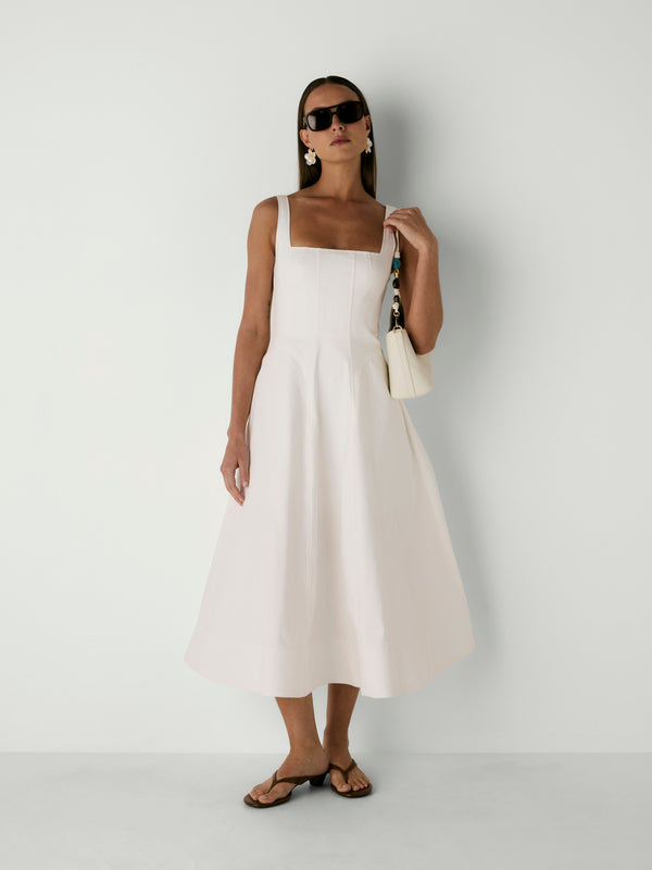 ASTRA DRESS, front view on size 8 model