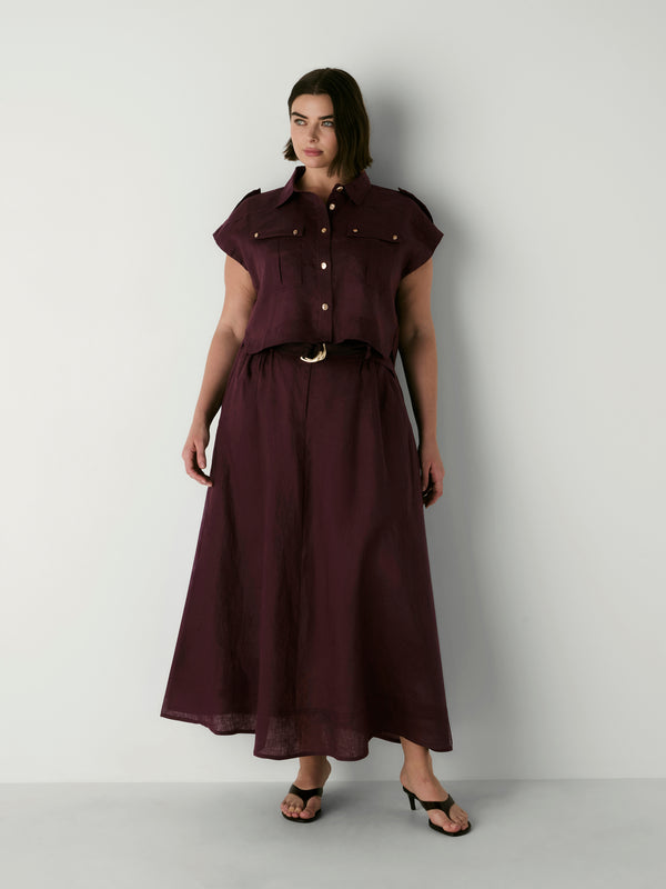 CELENE SHIRT, front view on size 16 model