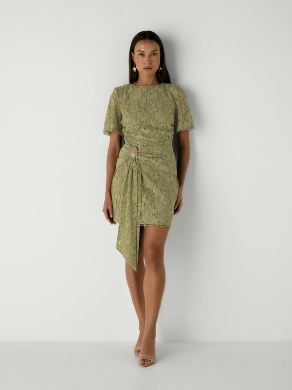 LARISSA MINI DRESS, front view on size 8 model