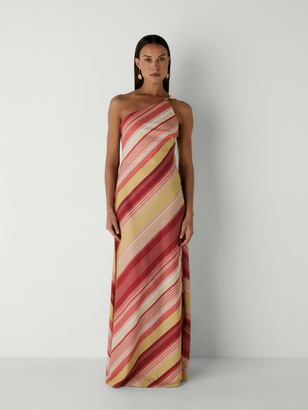 HARLEM MAXI DRESS, front view on size 8 model