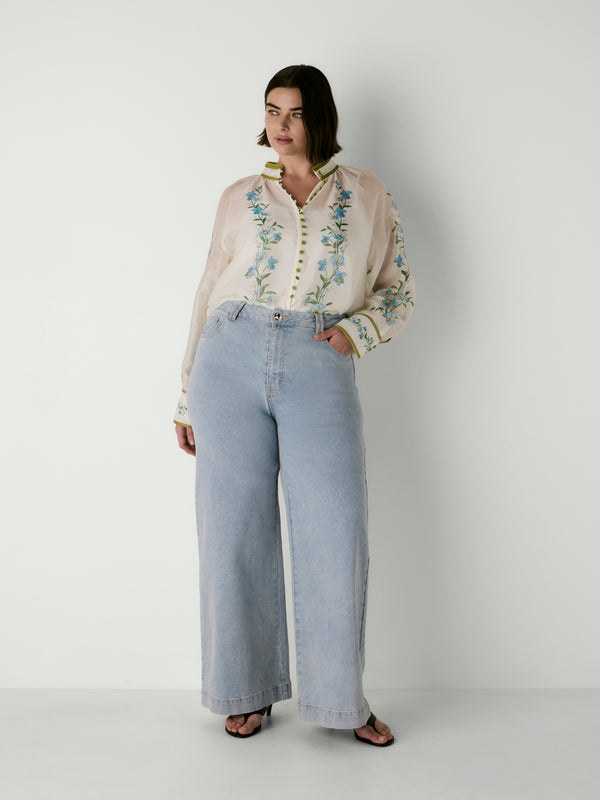 CATALINE SHIRT, front view on size 16 model