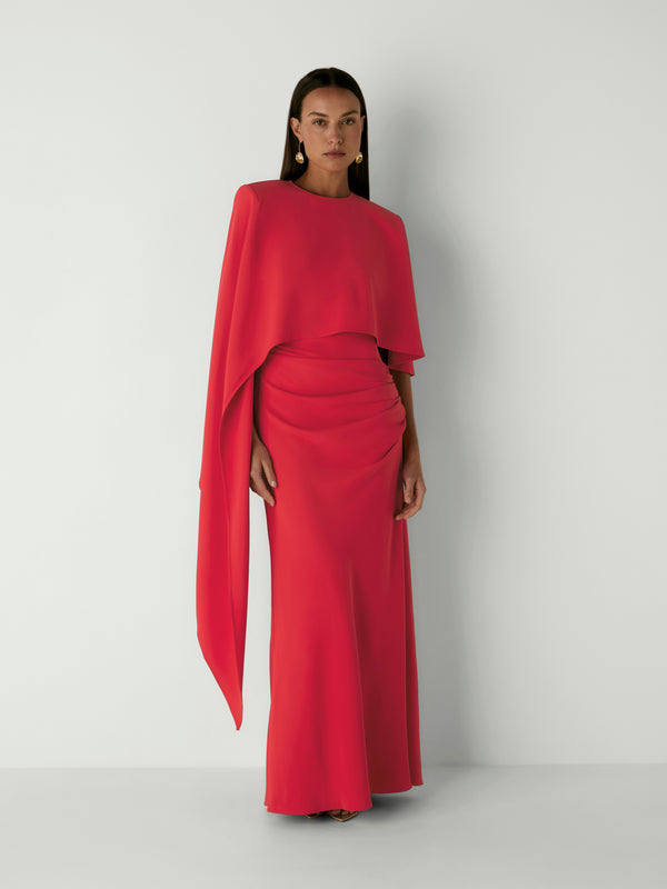 CARMEL MAXI DRESS, front view on size 8 model