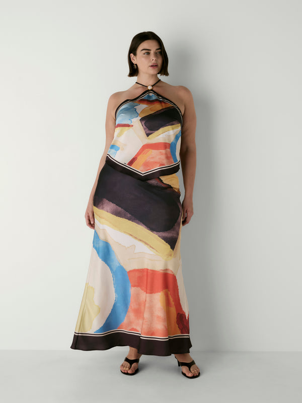 NEVADA SKIRT, front view on size 16 model