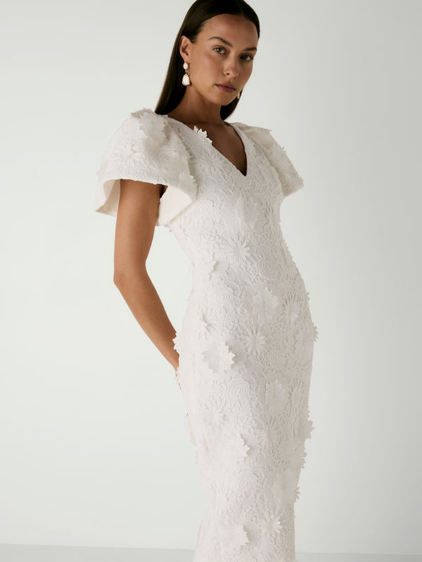 VALETTA MIDI DRESS, close-up detail