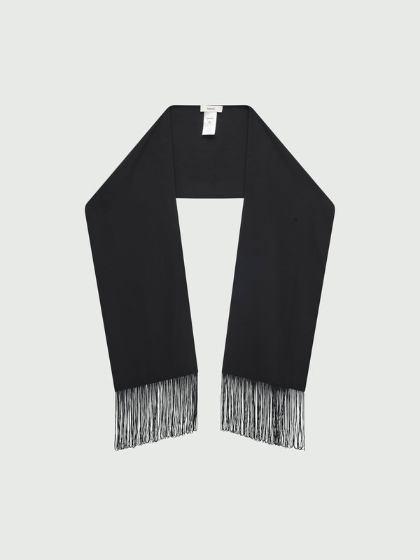 FRINGE SCARF, flat lay