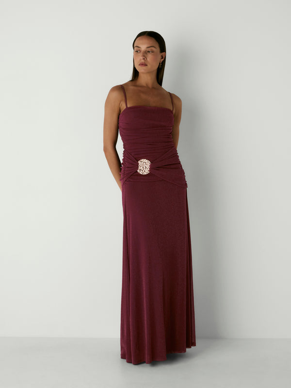 MONIQUE MAXI DRESS, front view on size 8 model