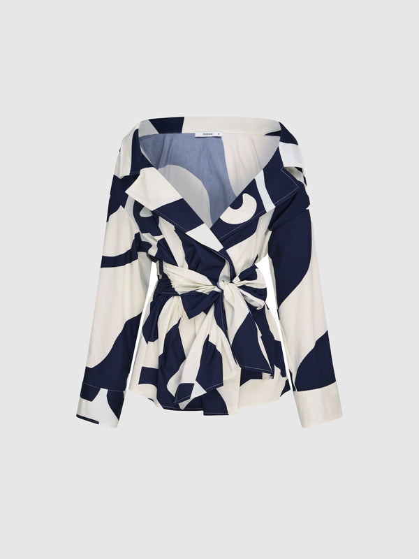 SHEIKE Ripple Shirt Abstract 1007669 Ghost Image