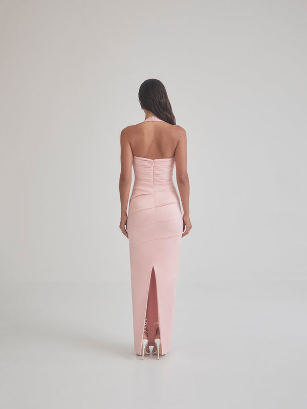 CARRIE GOWN IN PINK BACK IMAGE