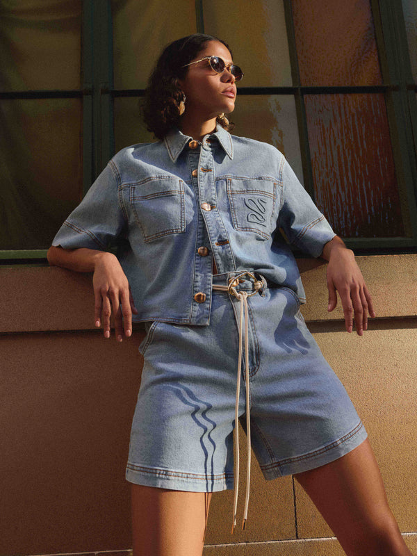 SHEIKE Emma Short Blue 1008077 Campaign Image